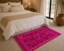 Majorelle Fuchsia Heritage Rug – Handwoven Moroccan Statement Piece