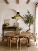 Olive Horizon Handwoven Pendant Light