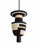 Midnight Ivory Woven Pendant Light Set