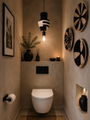 Midnight Ivory Woven Pendant Light Set