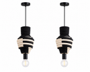 Midnight Ivory Woven Pendant Light Set