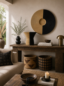 Sculptural Yin Vase – Handwoven African Decorative Basket