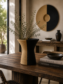 Sculptural Yin Vase – Handwoven African Decorative Basket