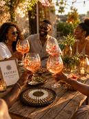 Luxury Kenyan Beaded Leather Coasters – Handcrafted Elegance for Your Table
