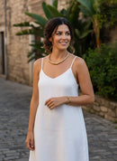 Paniery handmade brass choker necklace with double rings and a smaller inner ring. Minimalist design.