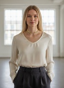Paniery handmade brass choker necklace with double rings and textured finish. Kenyan artisan jewelry.