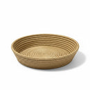 Paniery natural woven tray with concentric circle pattern, neutral beige, handwoven fibers, functional and decorative.