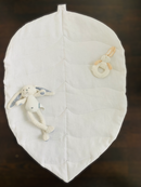 Leaf  play mat from natural linen
