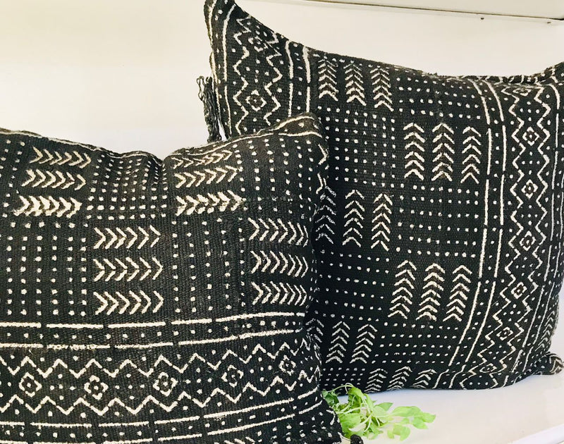 Black Mud Cushion Cover