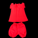 Linen Red Oufit/ 3-5years