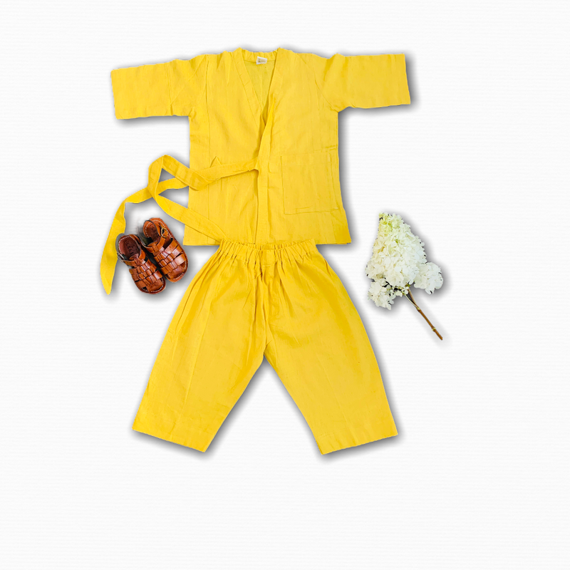 Linen Yellow Kimono
