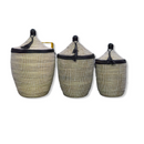 Anne Leather Baskets