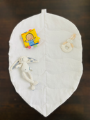 Leaf  play mat from natural linen
