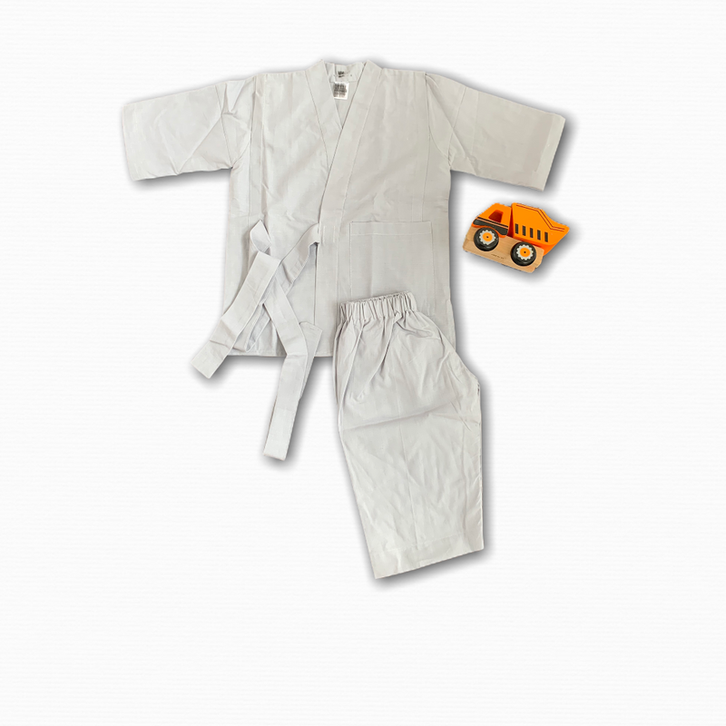 Linen Grey Kimono/ 3-5years