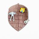 Leaf  play mat from natural linen