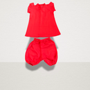 Linen Red Oufit/ 3-5years