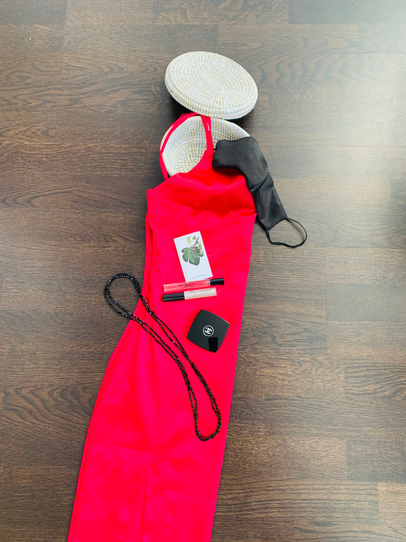 Red Silk dress/Set